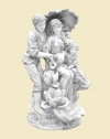 Скульптура бетонная для фонтана семья под зонтиком